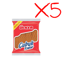Ulker Plain Stick Crackers 2.82 oz (80 g) - Large Pack x 5 pcs