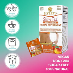 HYLEYS Slim Tea HERBAL SUPPLEMENT MANGO 1.32oz X 25pc