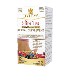 HYLEYS SLIM TEA 5 FLAVOR ASSORTMENT1.32oz x 25 pcs