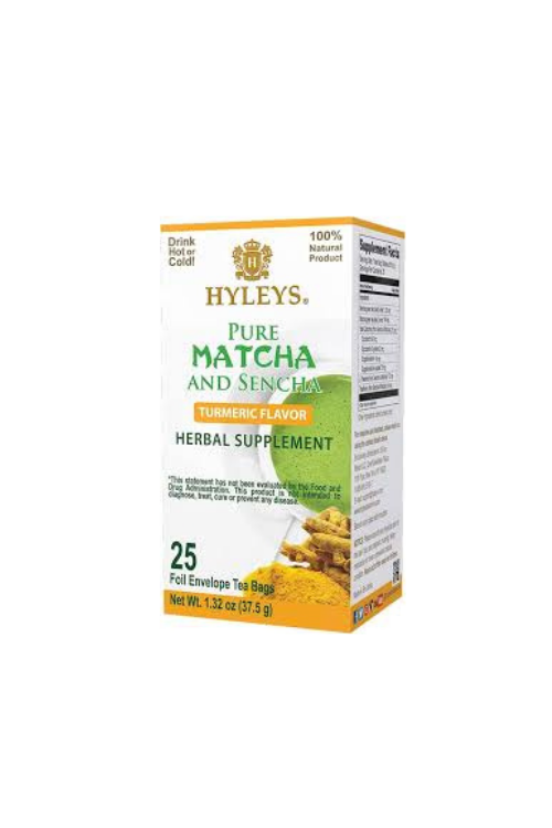 HYLEYS WELLNESS TEA MATCHA & TURMERIC 1.32oz