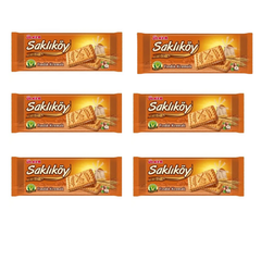 Ulker Saklikoy Milk & Oat Sandwich Biscuits 3.53 oz (100 g) x 6