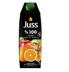 JUSS 100% Mixed Fruit Juice - 33.8 oz (1L) Tetra Pack (No Added Sugar)