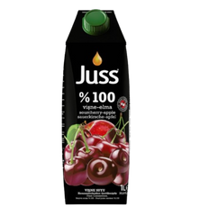 JUSS %100 SOURCHEERY/APPLE JUICE 33.8 OZ (1000ML) (TETRA PACK)