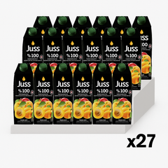 Juss 100% Apricot Apple Juice 6.76 fl oz Tetra Pack x 27 pcs