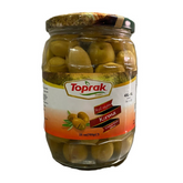 Toprak Cracked Green Olives 141/170 14 oz (400 g) (Kırma Yesil Zeytin)