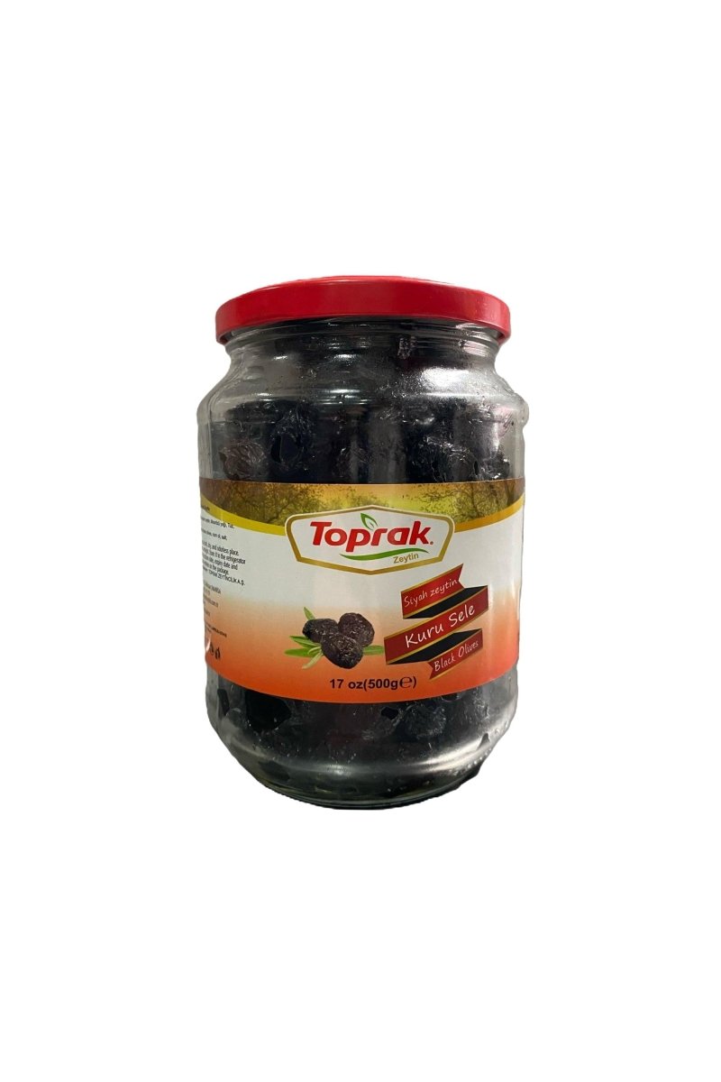 Toprak_Kuru Sele Siyah Zeytin_Glass Jar_351/410_17.6 OZ (500gr) - TULUMBA