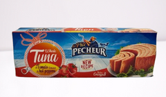 Tuna Fillet P'tit Pecheur In Tomato Sauce & Hot Peppers 3 x 2.82 oz ( 80 g)