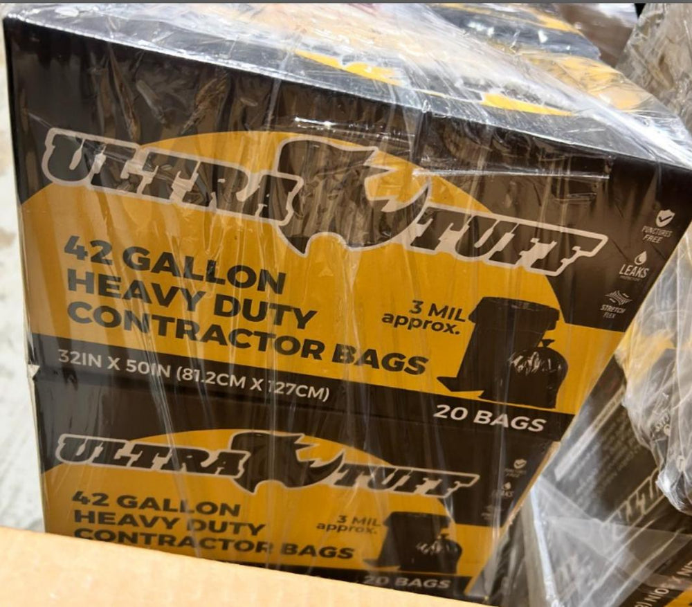 Ultra Tuff 42 Gallon Heavy Duty - Contractor Bag 20ct - TULUMBA