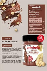 ANTEBELLA SPREADABLE COCOA HAZELNUT CREAM (%35 HAZELNUT) 320gr