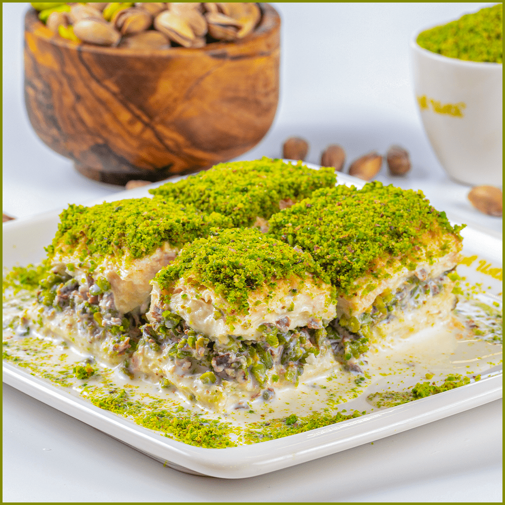 OCLAVA Cold Baklava with Pistachio 88.2oz (2500gr) (Fistikli Soguk Baklava) - TULUMBA