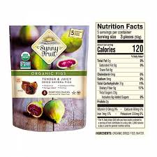 Sunny Fruit Organic Figs 5 Pack - Kosher (1.06 x 5)