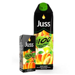 JUSS %100 APRICOT/APPLE JUICE 33.8 OZ (1000ML) (TETRA PACK)