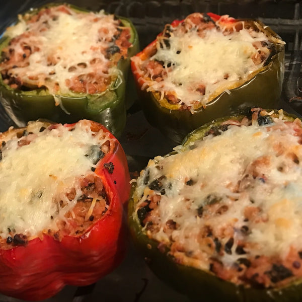 Stuffed Dried Red Peppers Rice with Mozzarella Recipe