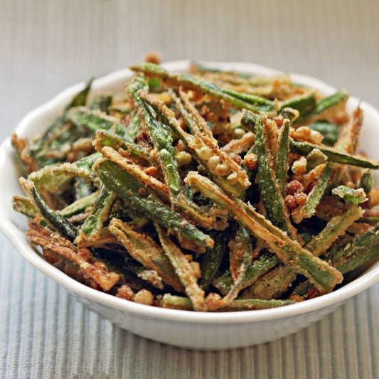 Crispy Okra (Bhindi) Recipe - TULUMBA