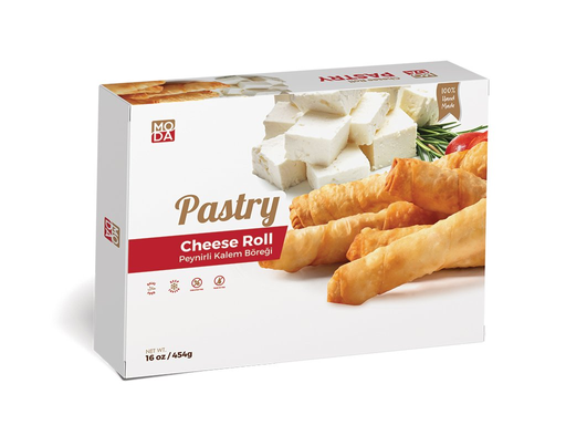 Moda Cheese Pastry Rolls Handmade Gift Pack 1 lb x 16pack(Kalem Böreği)