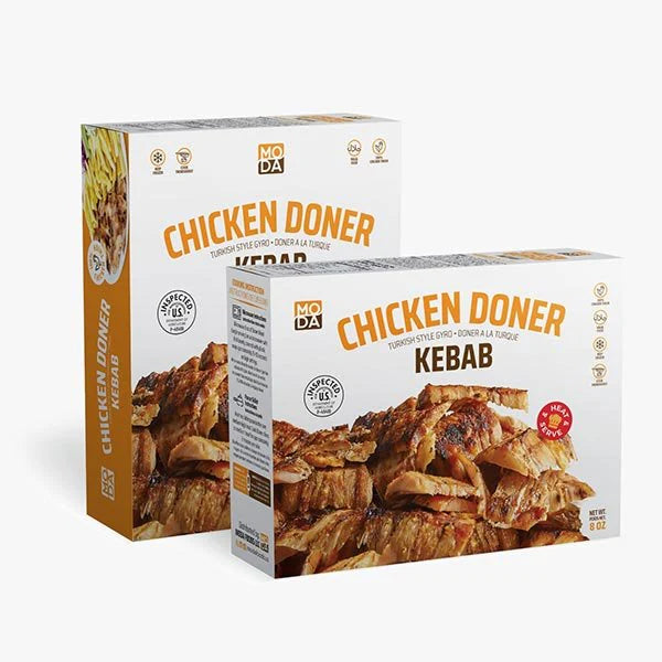 Moda Doner Chicken Cooked Sliced Retail 8oz