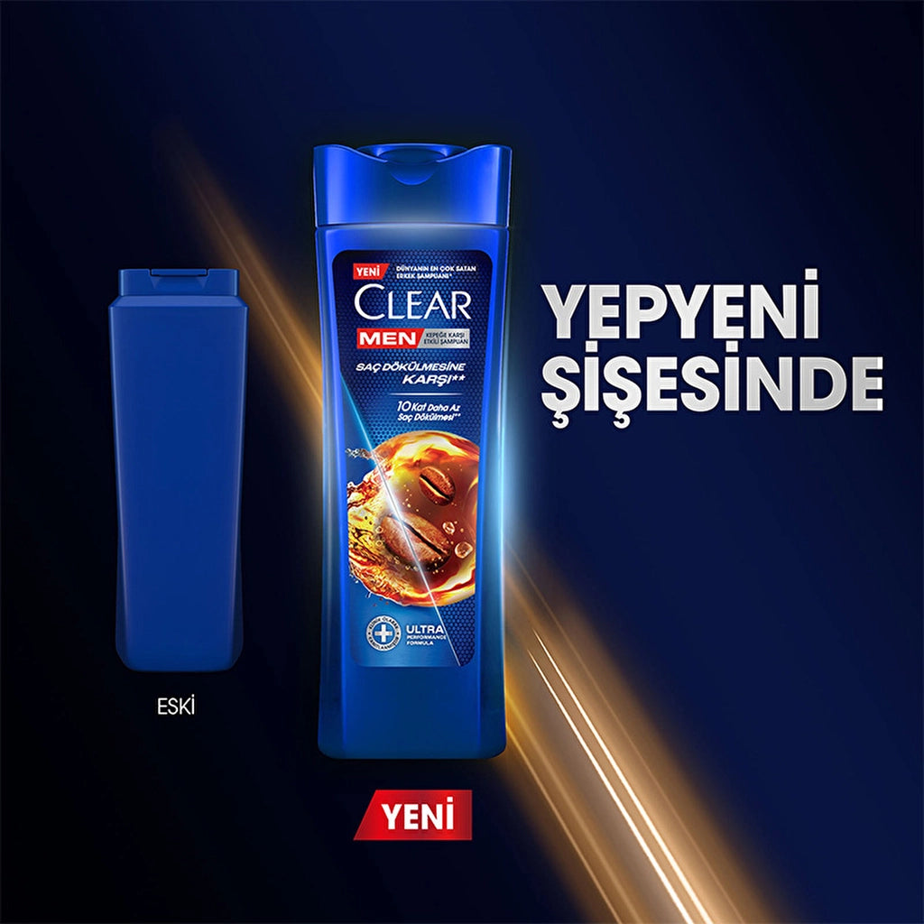 CLEAR MEN SHAMPOO 350 ML (11.8oz - Anti Hair Loss Coffee Bean Extract)