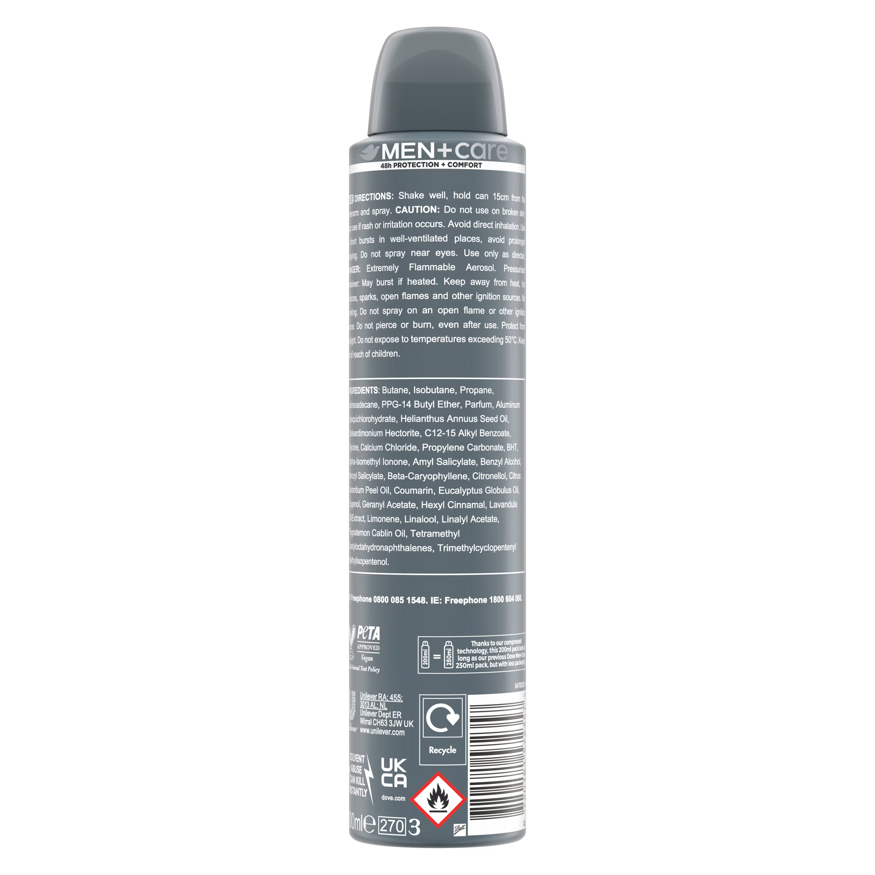 Dove Body Spray Energising for Men 5.07 fl oz (150 ml)