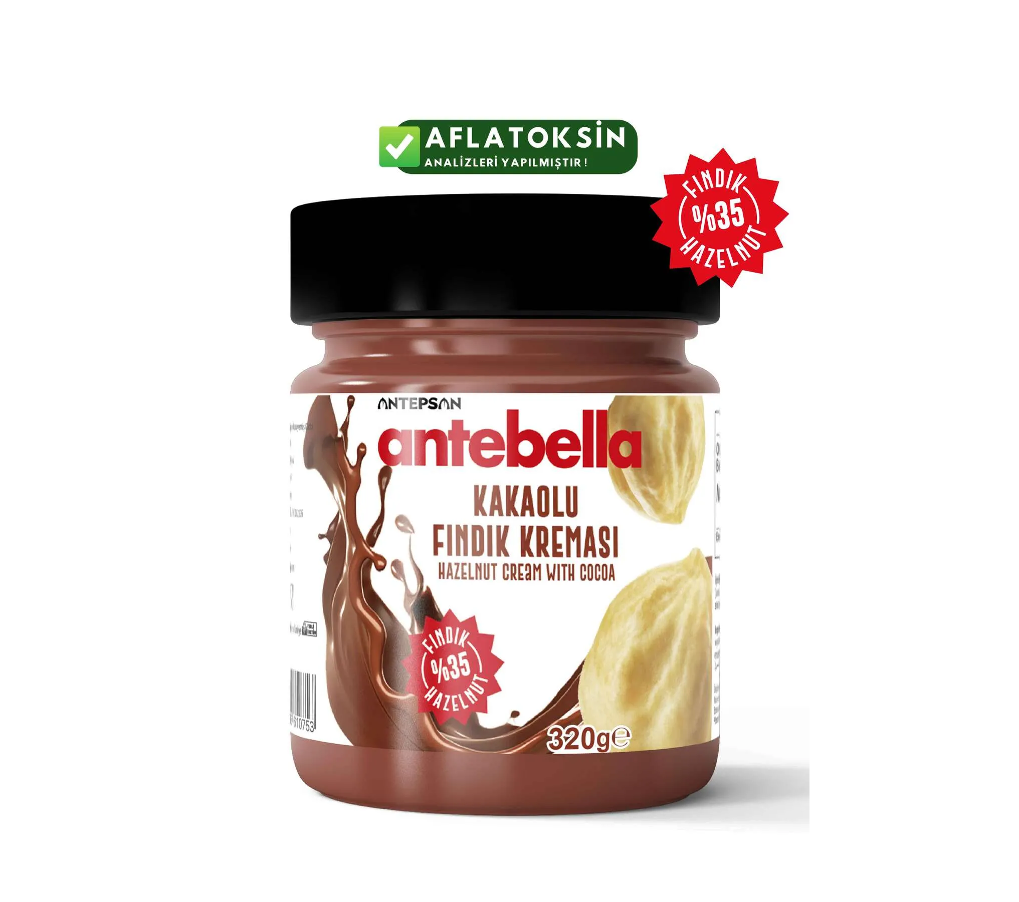 ANTEBELLA SPREADABLE COCOA HAZELNUT CREAM (%35 HAZELNUT) 320gr