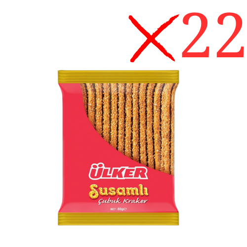 Ulker Sesame Stick Crackers 2.47 oz (70 g) x 22 pcs