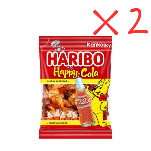 Haribo Happy Cola 2.82 oz (80 g) Pack x 2 pcs- Big Size