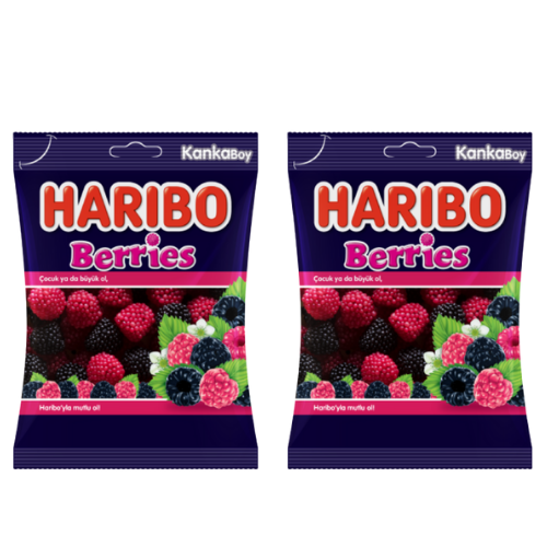 Haribo Berries 2.82 oz (80 g) x 2 pcs -Big Size