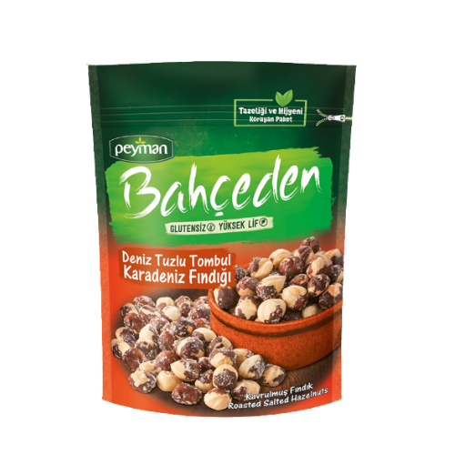 Peyman Bahceden Roasted & Salted Hazelnut 4.59 oz (130g)- Karadeniz Fındıgı - High Fiber