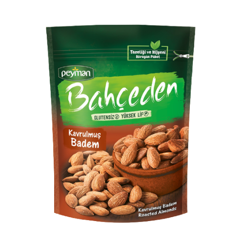 Peyman Bahceden Roasted Almonds 5.29 oz (150g) -High Fiber - Gluten Free