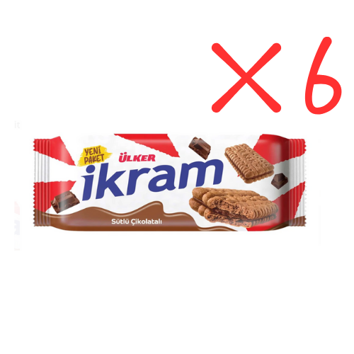 Ulker Ikram Chocolate Cream Biscuits 2.96 oz (84 g ) X 6 pcs