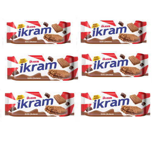 Ulker Ikram Chocolate Cream Biscuits 2.96 oz (84 g ) X 6 pcs