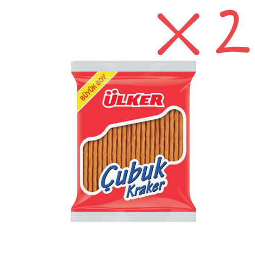 Ulker Plain Stick Crackers 2.82 oz (80 g ) - Large Pack x 2 pcs