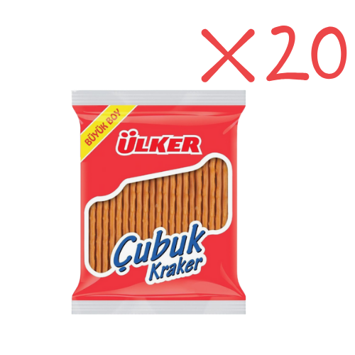 Ulker Plain Stick Crackers 2.82 oz (80 g) - Large Pack x 20 pcs