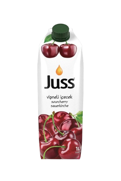 JUSS SOURCHERRY FRUIT DRINK 33.8 OZ (1000ML)  (TETRA PACK)
