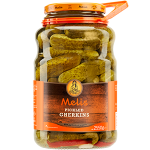 MELIS PICKLED CUCUMBERS (GHERKINS) 2650 ML (89.6 FL OZ)