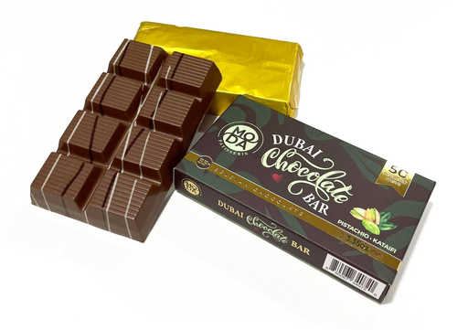 Moda Dubai Chocolate Bar Green Box Pistachios - Kataifi 3.3oz (95g)