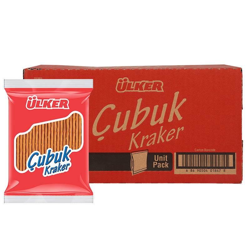 Ulker Plain Stick Crackers 2.82 oz (80 g) - Large Pack x 20 pcs