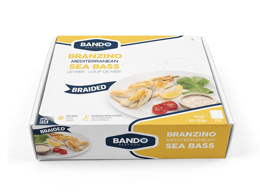 Bando Donuk Levrek Bronzini-Sea Bass Frozen Fillet Braid 10lb\ 4.58kg