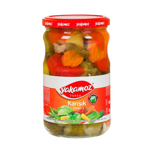 Yakamoz Pickles Karisik Sebze Mixed Vegetable Glass Jar 720ml