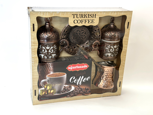 Ugurlu Ahsap Osmanli Kahve Seti Bakir Wooden Ottoman Coffee Set Copper