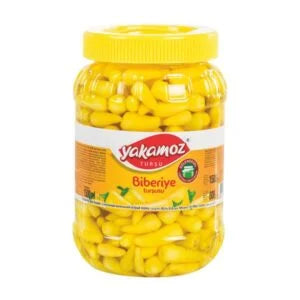Yakamoz Pickles Biberiye Yellow Baby Pepper Hot Pet Jar 1.5lt