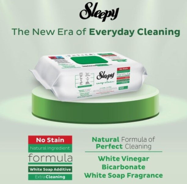 Sleepy Easy Clean White Soap Wet Wipes-100 pcs