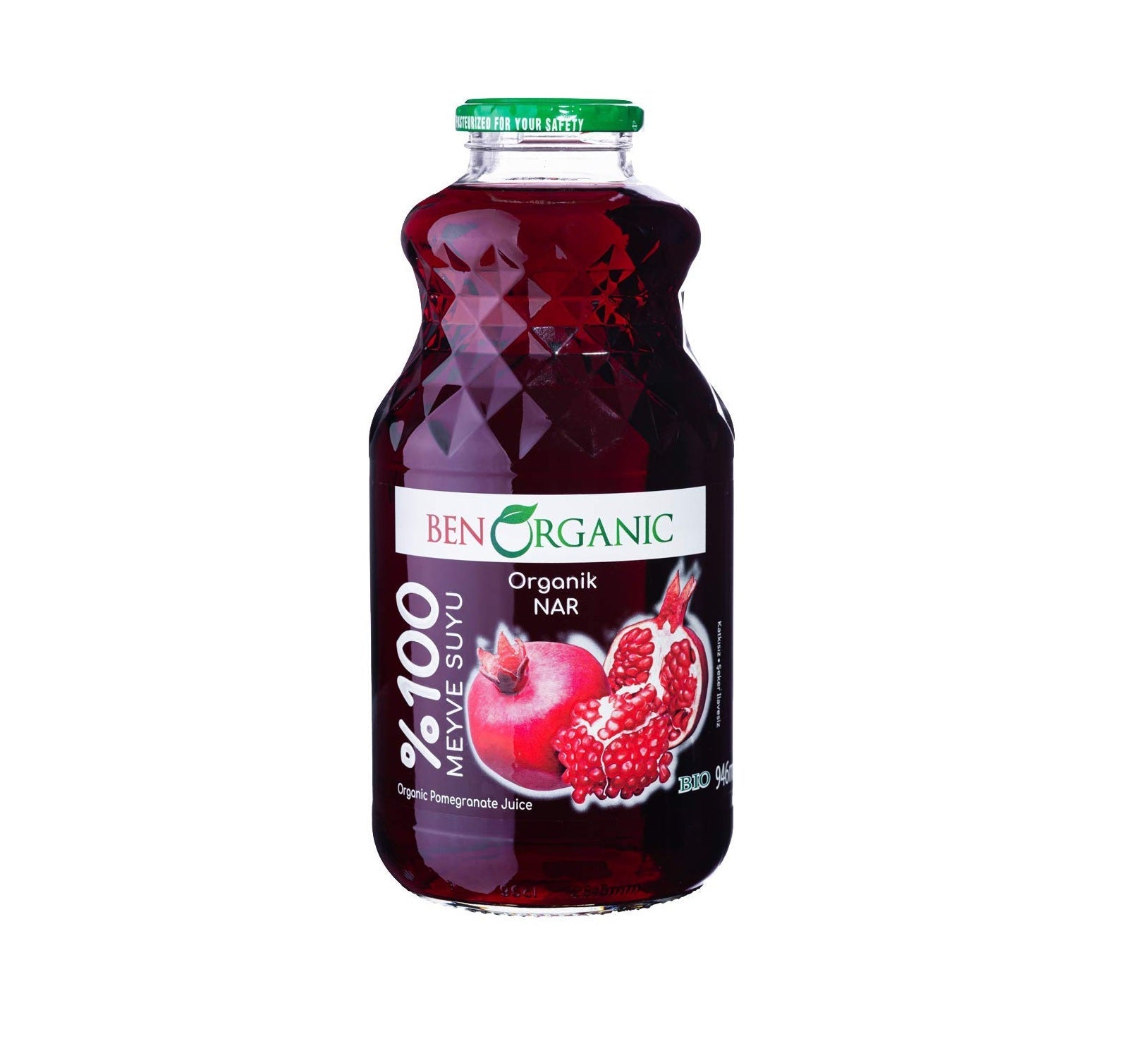 BEN ORGANIC POMEGRANATE JUICE 32 FL.OZ.
