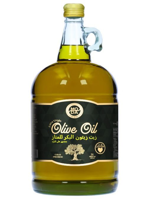 Moda Olive Oil Extra Virgin Glass Jug Cold Pressed 3lt (101 oz)