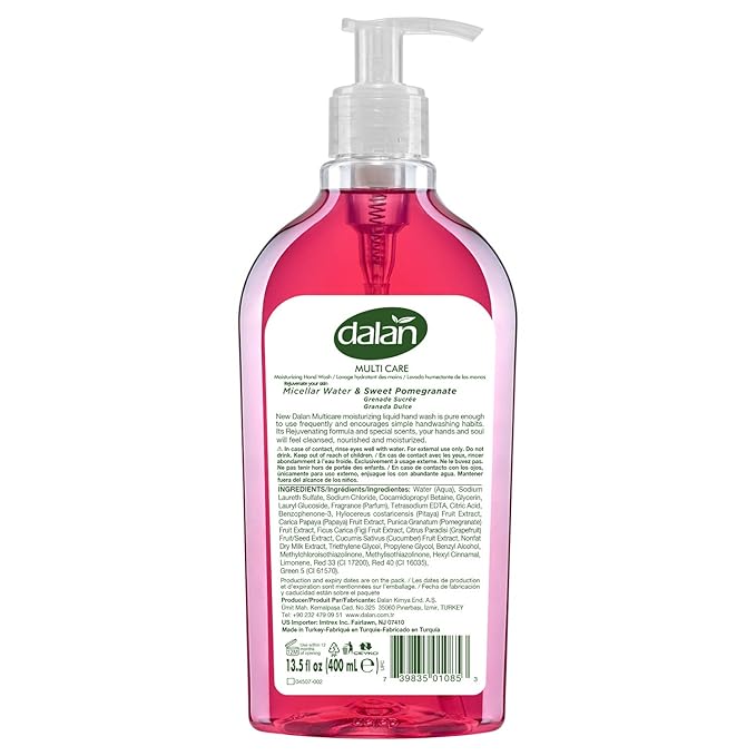 Dalan Multi - Care Liquid Hand Soap – 13.5 fl oz – Sweet Pomegranate - TULUMBA