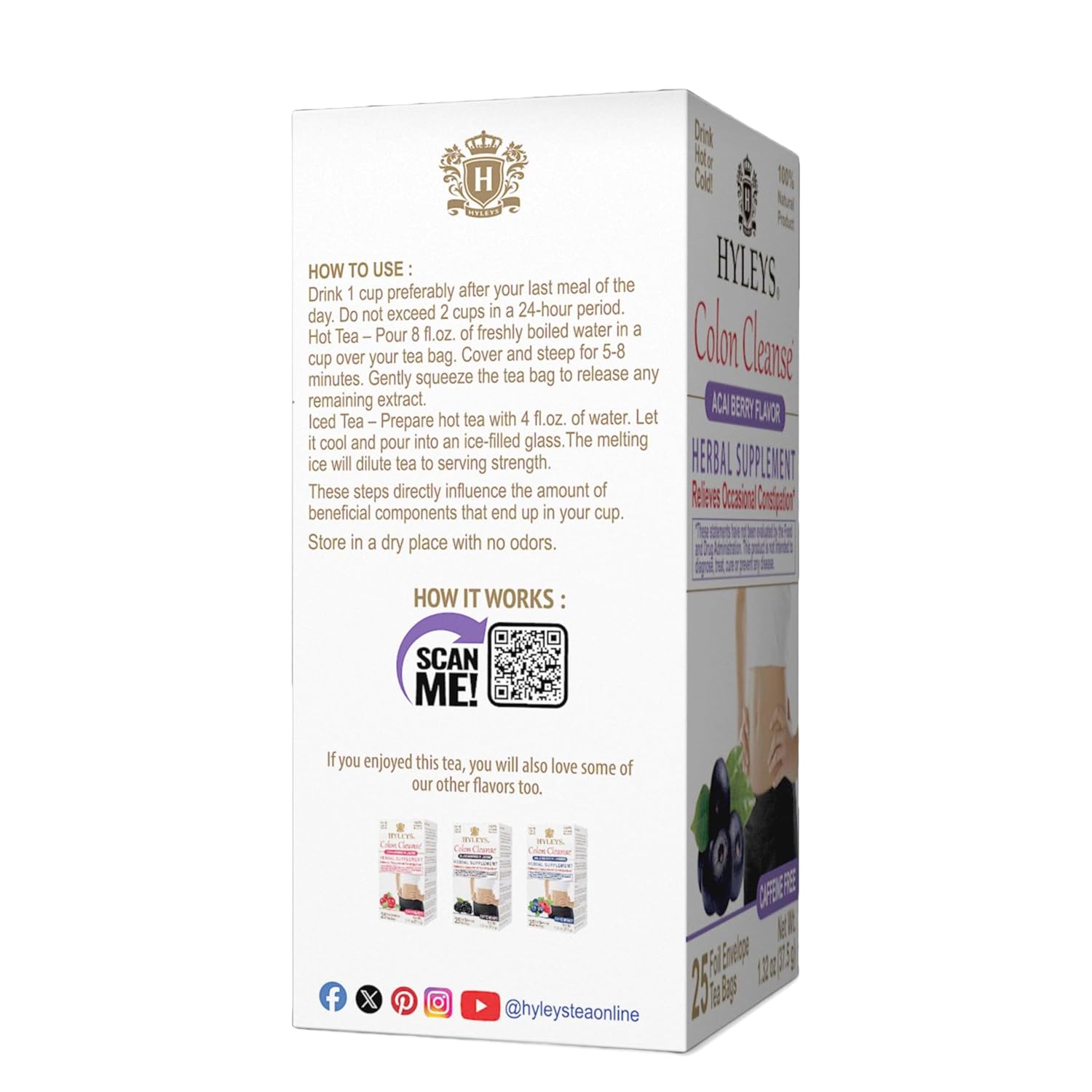 HYLEYS COLON CLEANSE ACAI BERRY 1.32oz