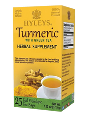 HYLEYS TURMERIC WITH GREEN TEA 1.32oz 25 Tea Bags