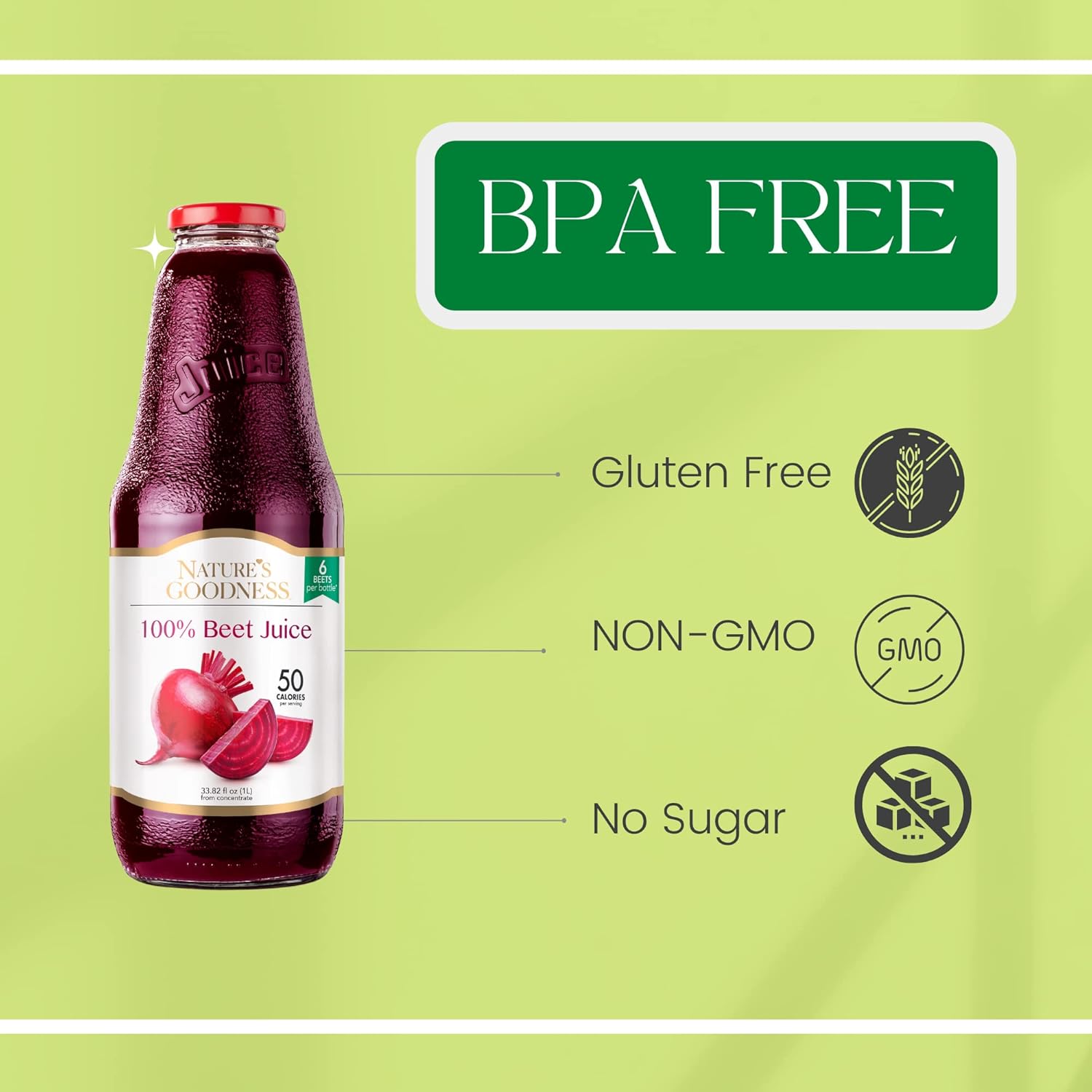 Nature`s Goodness Beet Juice 33.82 fl oz  All-Natural