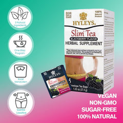 HYLEYS SLIM TEA BLACKBERRY 1.32oz - Kosher
