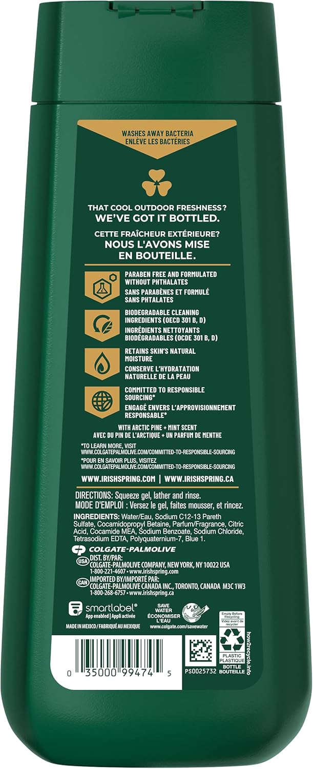IRISH SPRING BODY WASH 20 OZ  MOUNTAIN CHILL
