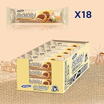Ulker Saklikoy Milk Chocolate Cream Biscuits 3.53 oz (100 g) x 18 pcs